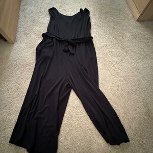 black wide leg jumpsuit